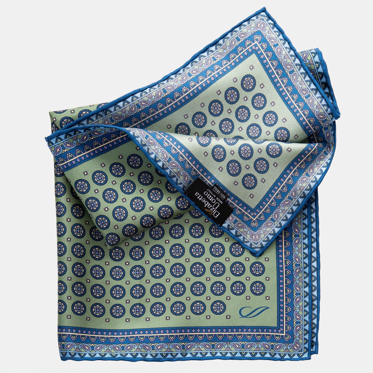 Patterned silk pocket square I WITTCHEN