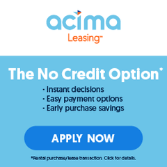 Acima the No Credit Option Shop online or instore at Excel RC