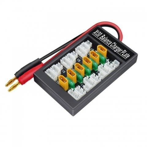 ExcelRC 4mm Plug to TX30 Parallel charging board with 30A fuse Plug type: US