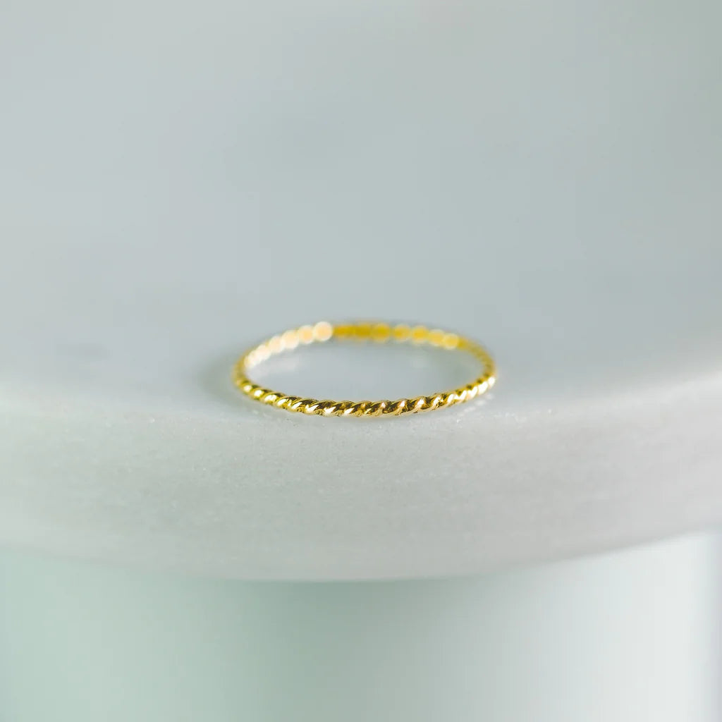 Rope Stacking Ring - Gold