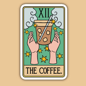 The Coffee Tarot Card Sticker - Bunky Boutique