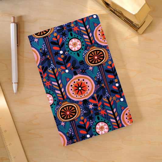 Navy Mushrooms classic layflat notebook