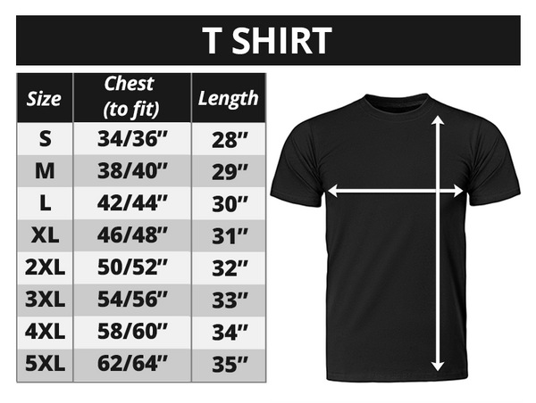 mens t shirt size chart