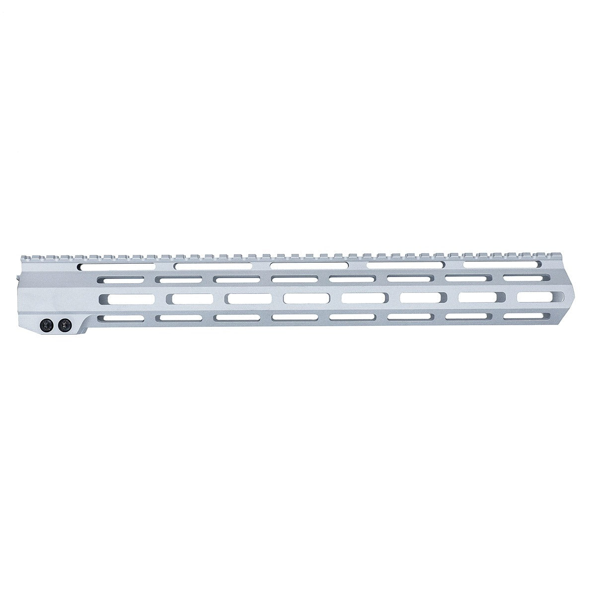 Unbranded AR-15 15" M-lok Raw Handguard Free Float, Silver Color