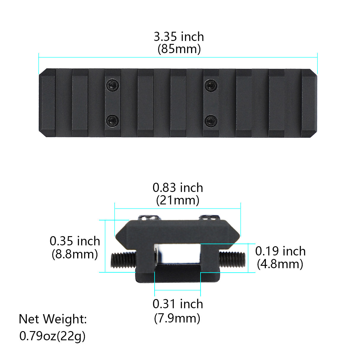 ohhunt® ピカティニー ベント リブ スコープ マウント ショットガン 