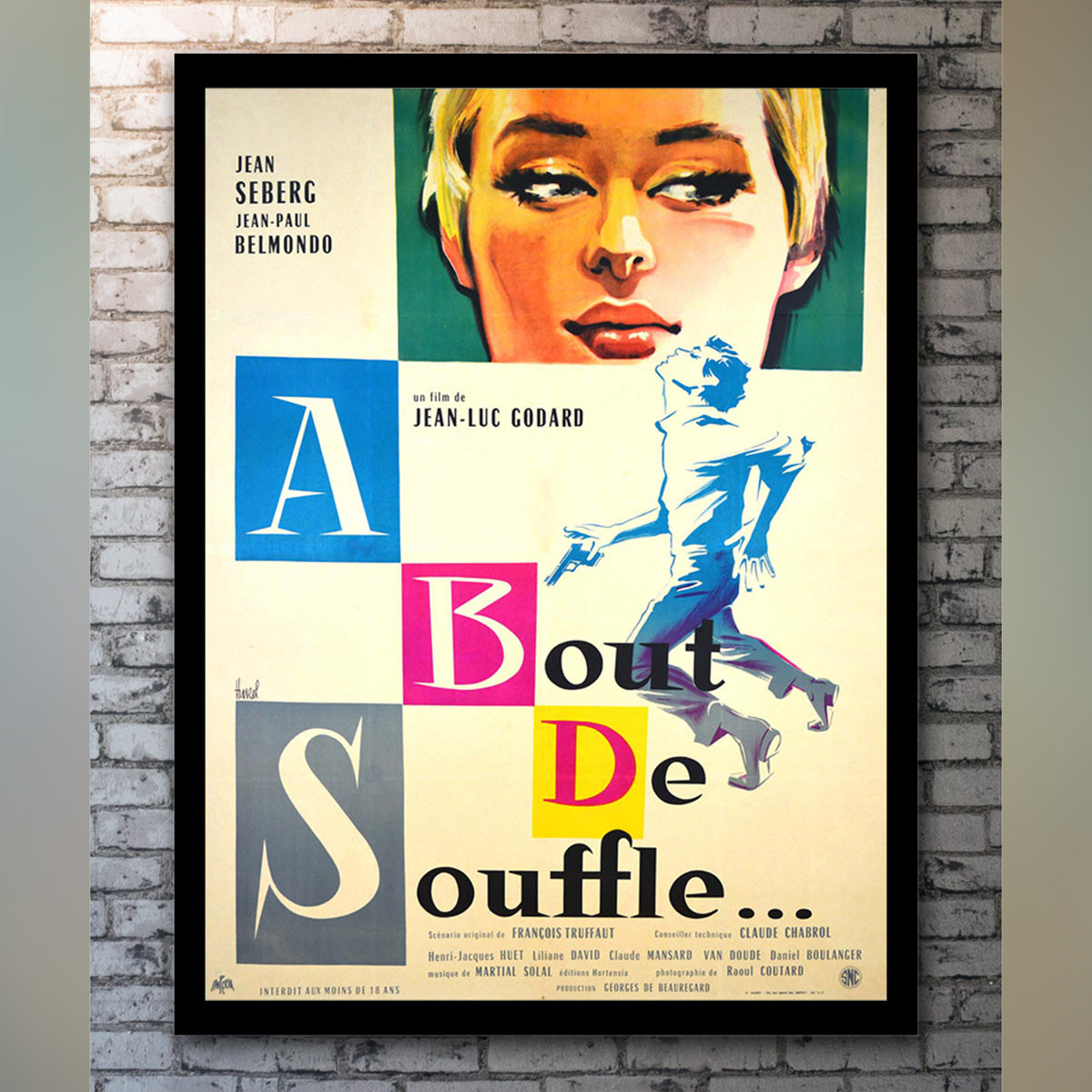 A Bout De Souffle 1960 Original Movie Poster Vintage Film Poster At The Movies Posters