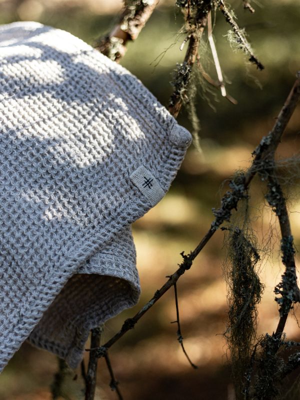 HEMPEA Pielpa hemp waffle towel gets softer with Puhdas Company laundry vinegar