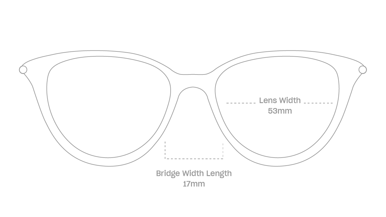 measurement::lens width Ivy Eyeglasses cat eye plastic