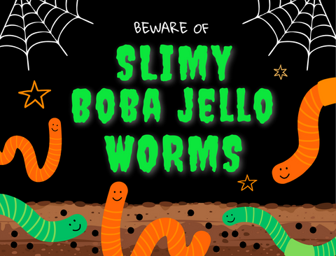 Slimy Boba Jello Worms