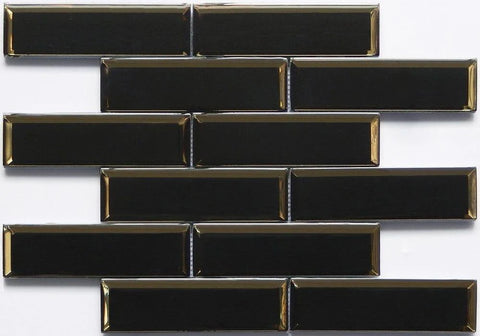 Mirror Black Subway Tile