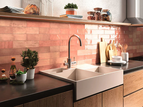 1- peach backsplash tiles