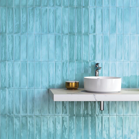Slide Blue Glossy Tile