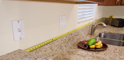 calculating the length of your backsplash - step 2