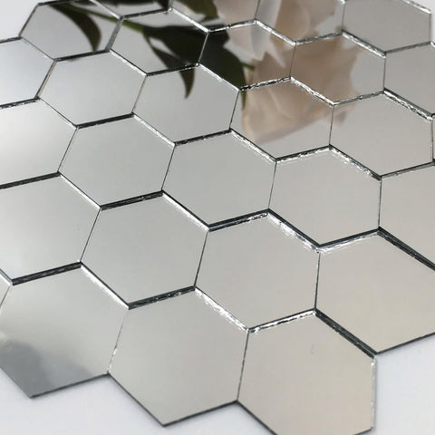 mirror hexagon tiles