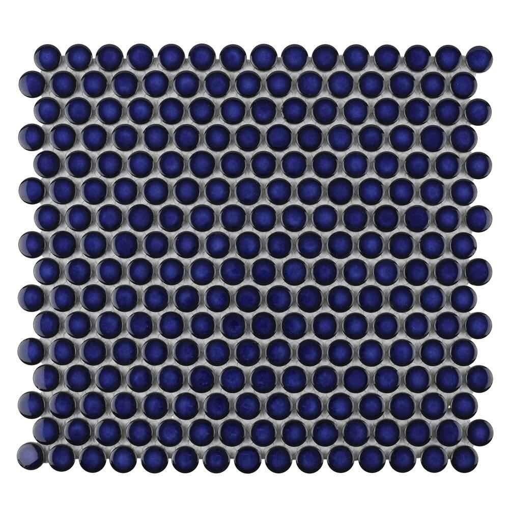 Penny Round Tile Cobalt Blue