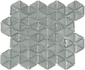 Moongrey Triangle Glass Mosaic Tile