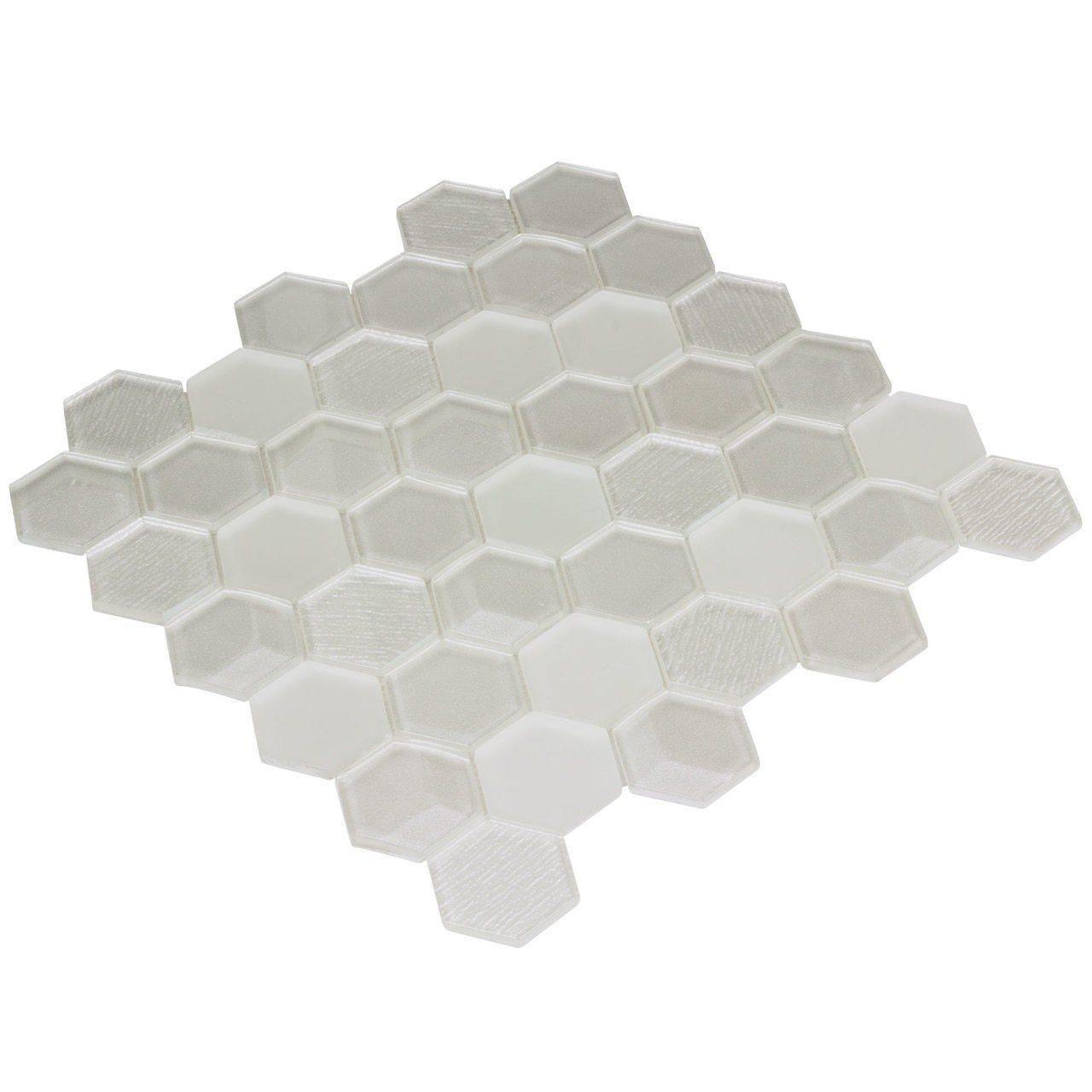 glass hexagon mosaic tile