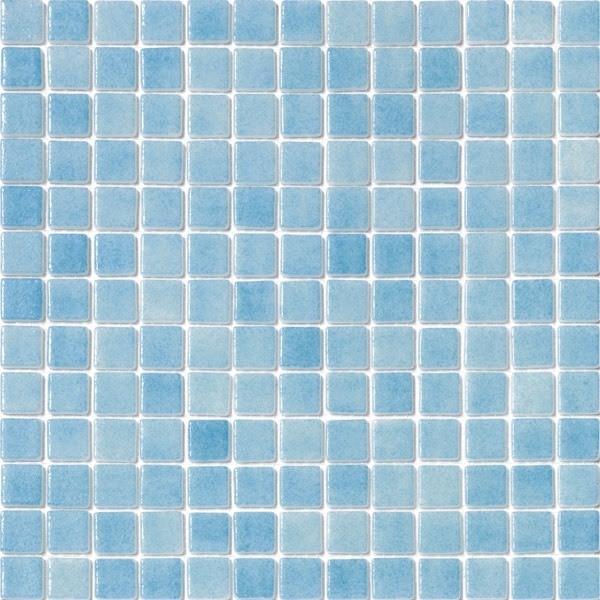 Non Slip Recycled Glass Tile Nieblas Fog Celestial Blue