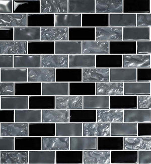 Glass Mosaic Pool Tile Black Sand