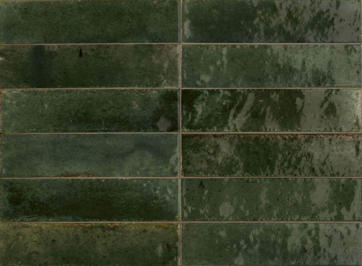 Magnolia Distressed Subway Tile Olive 2.5x9.5