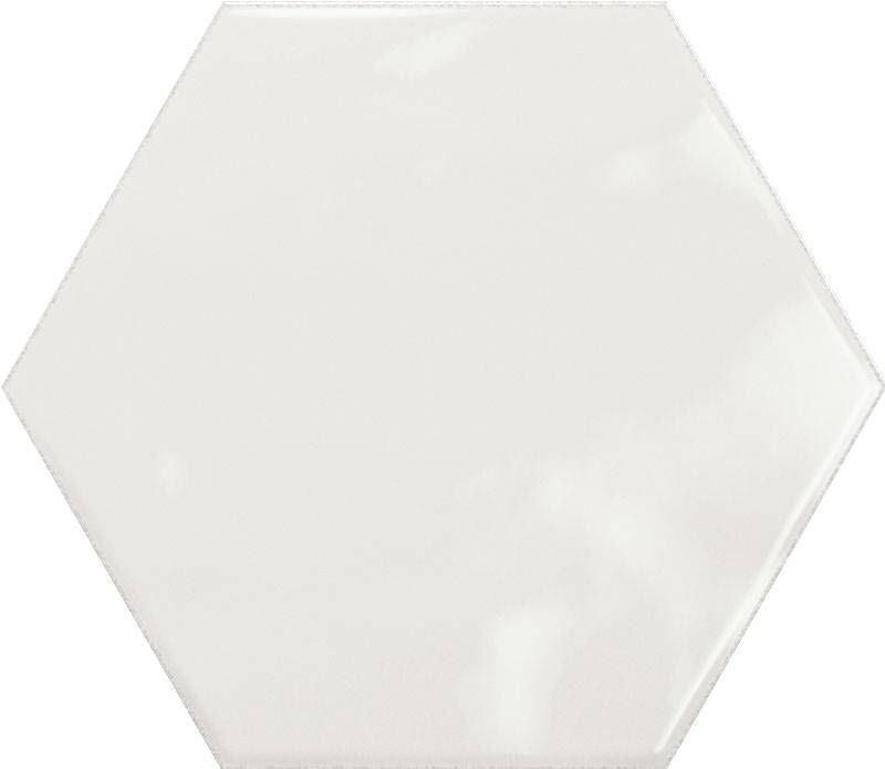 Magnolia Hex White Ceramic Tile 6x7 | Mineral Tiles