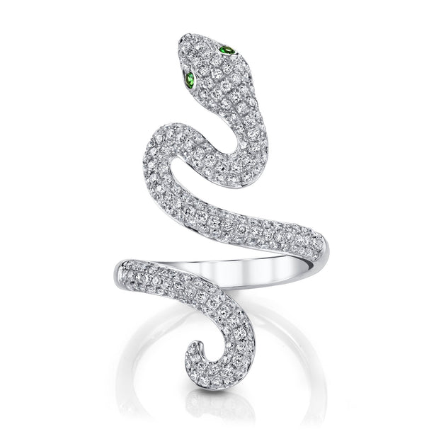 DIAMOND NARROW SNAKE RING – Anita Ko