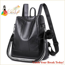 Load image into Gallery viewer, Catch A Break 3-in-1 Anti-theft Leather Backpack - 3-Black /