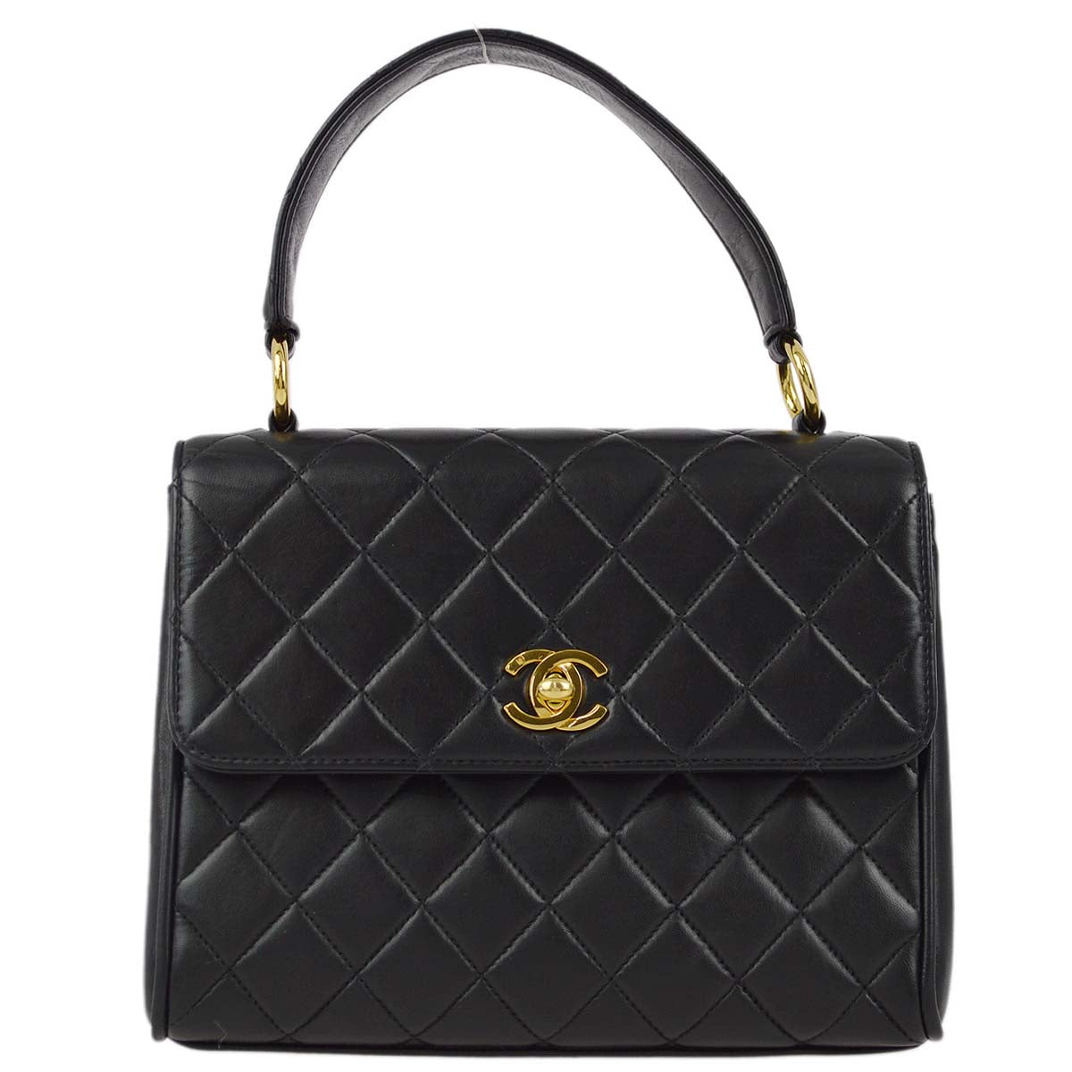 image of Chanel 1996-1997 Black Lambskin Handbag