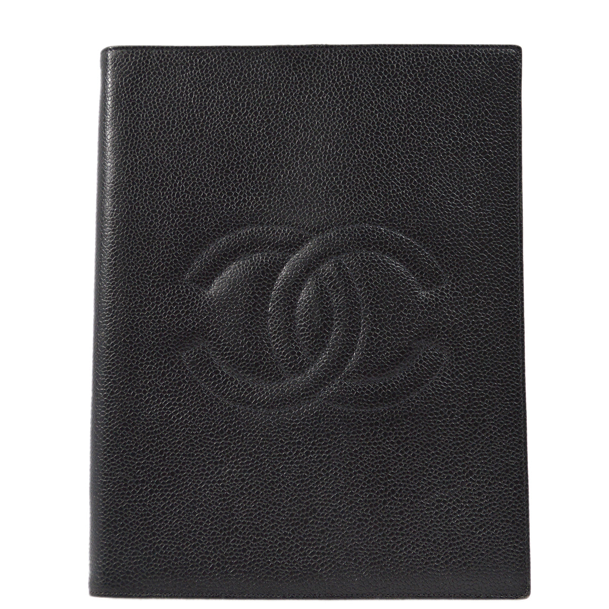 image of Chanel 1994-1996 Black Caviar Note Book Cover Small Good