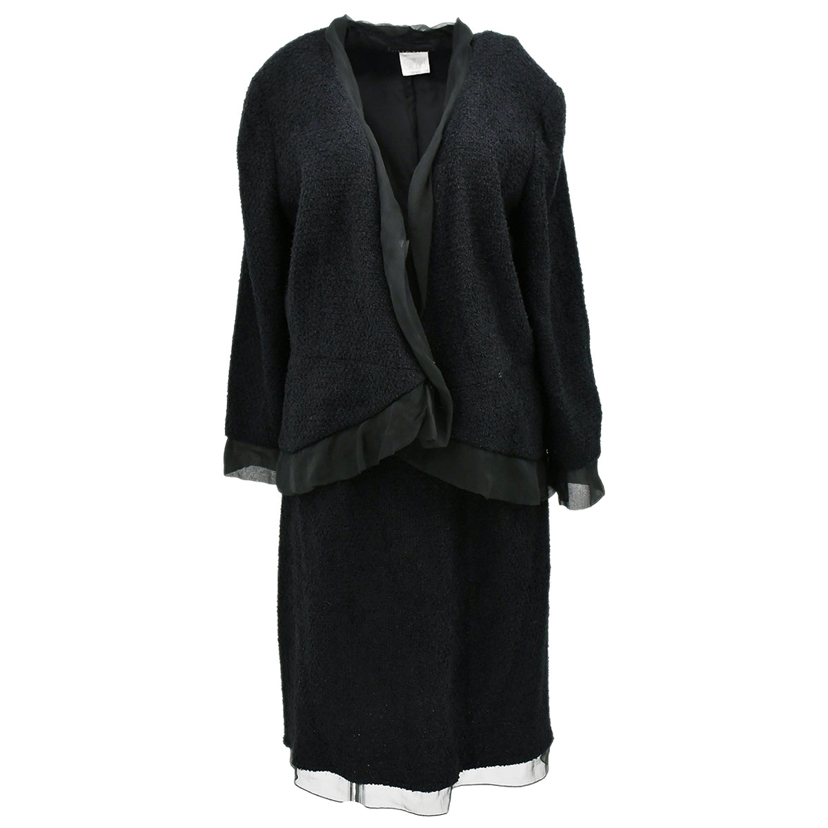 image of Chanel Setup Suit Jacket Skirt Black 00T #46 #44