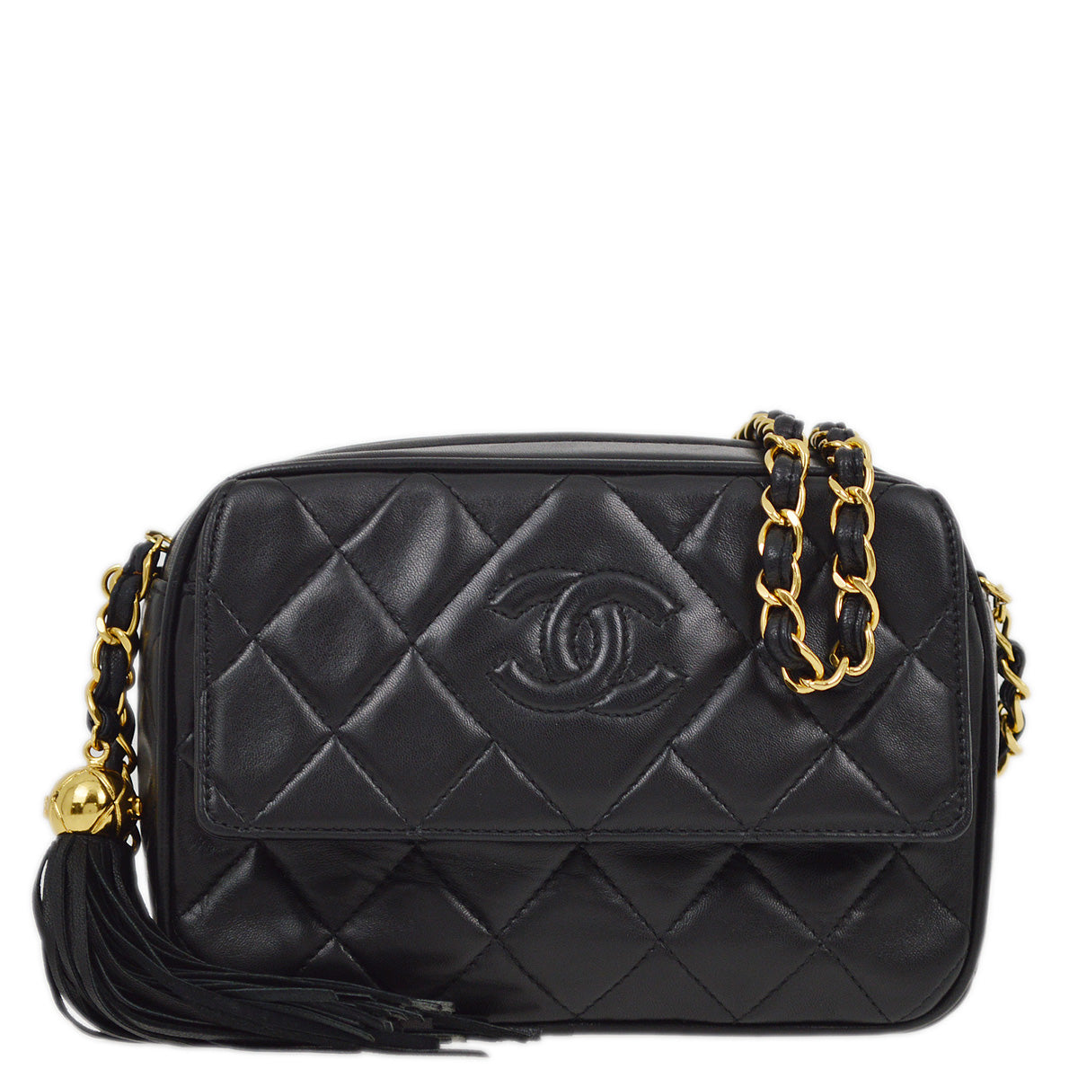 image of Chanel 1994-1996 Black Lambskin Camera Bag Mini