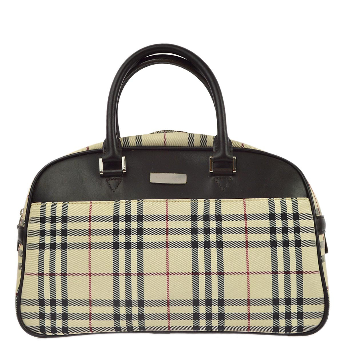 Image of Burberry Beige Burberry Check Handbag