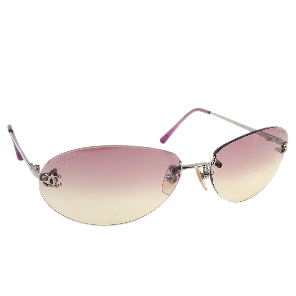 image of Chanel Sunglasses Eyewear Purple Gray Small Good