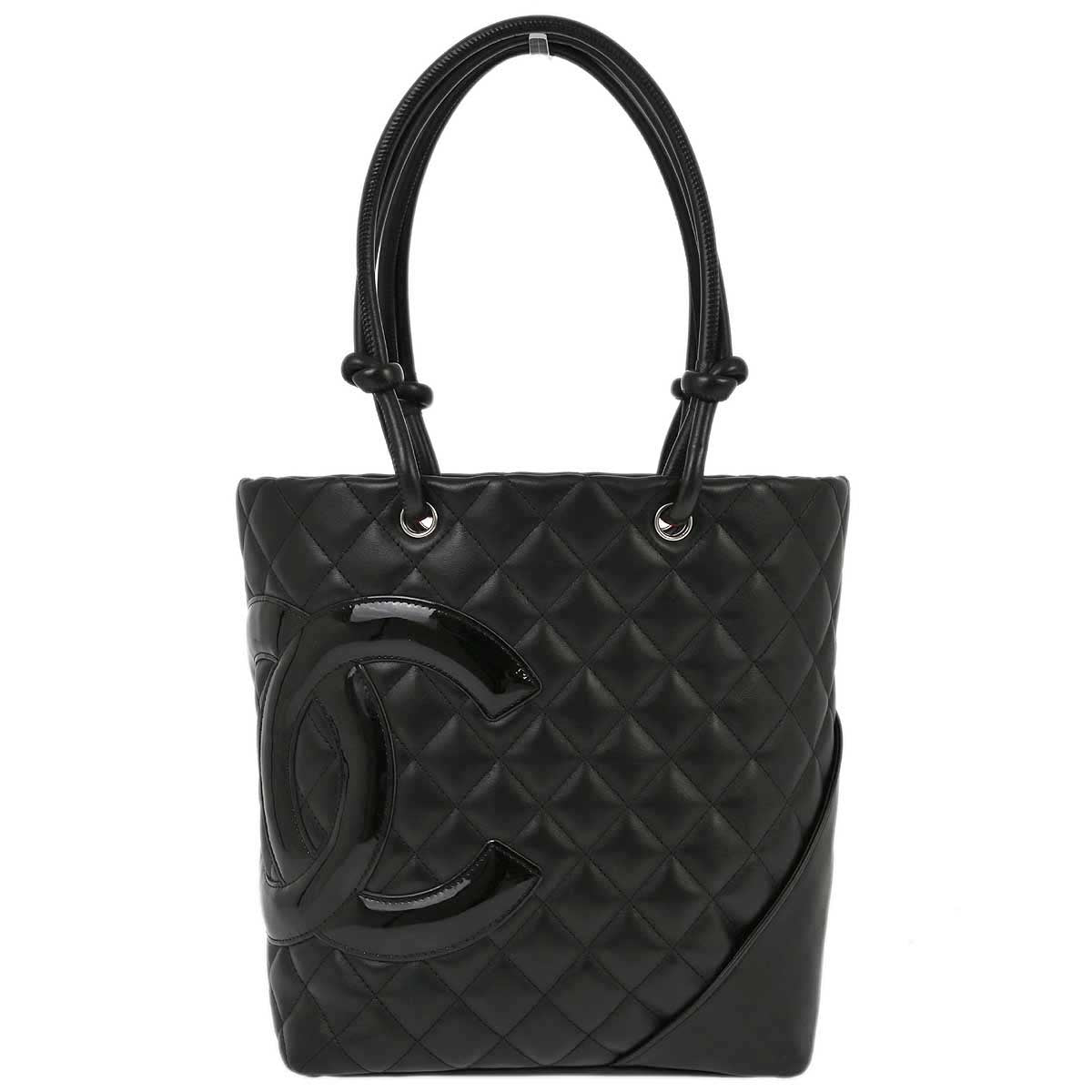 image of Chanel 2005-2006 Black Calfskin Cambon Ligne Tote Handbag