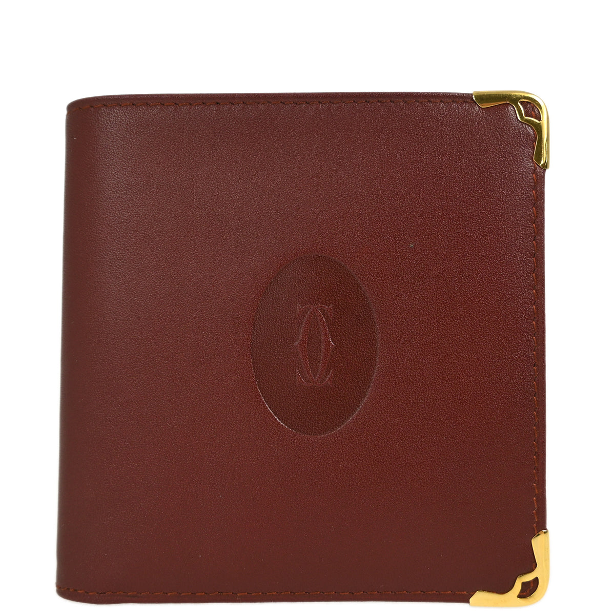 image of Cartier Bifold Wallet Purse Bordeaux