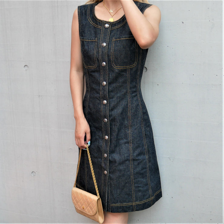 chanel denim dress