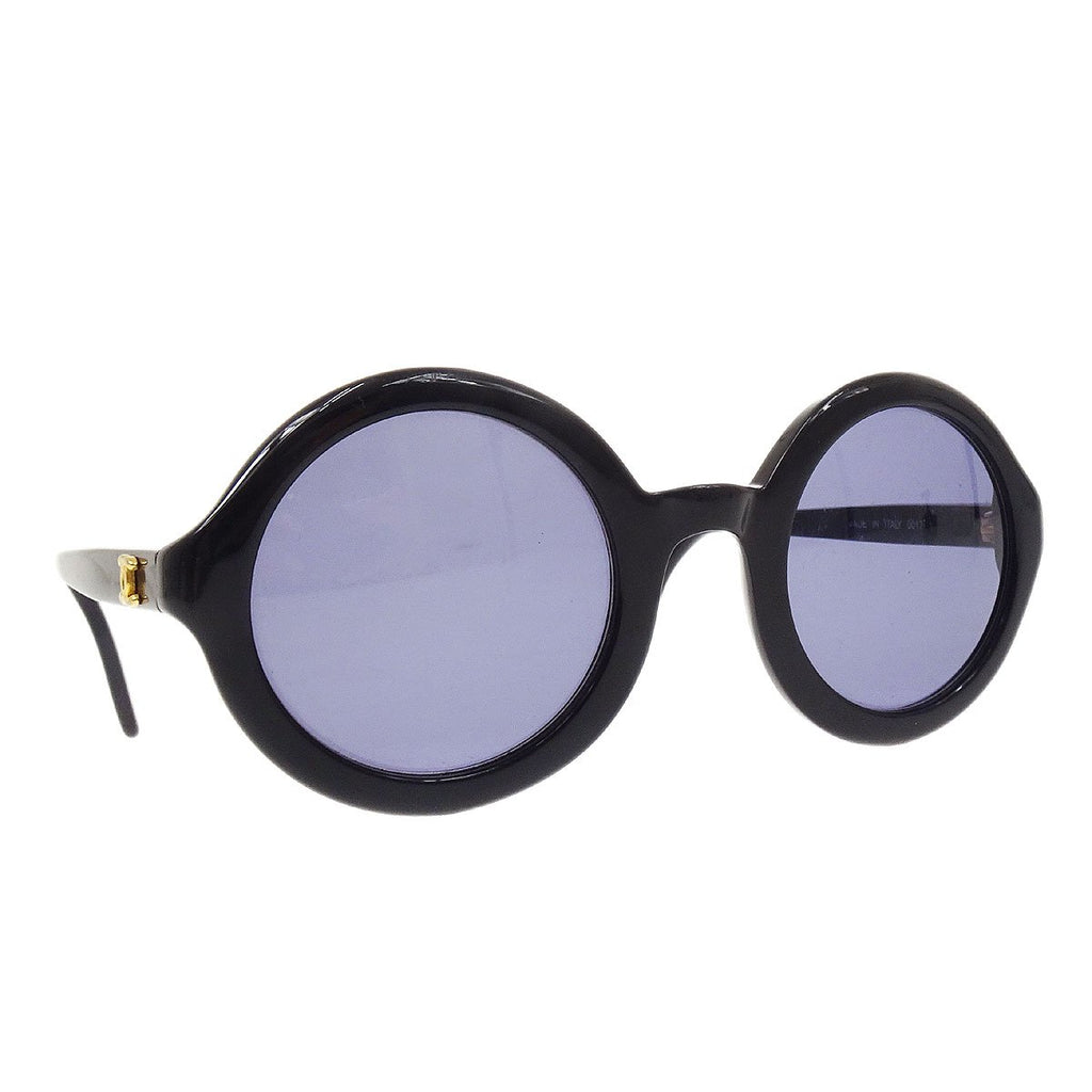 chanel blue round sunglasses