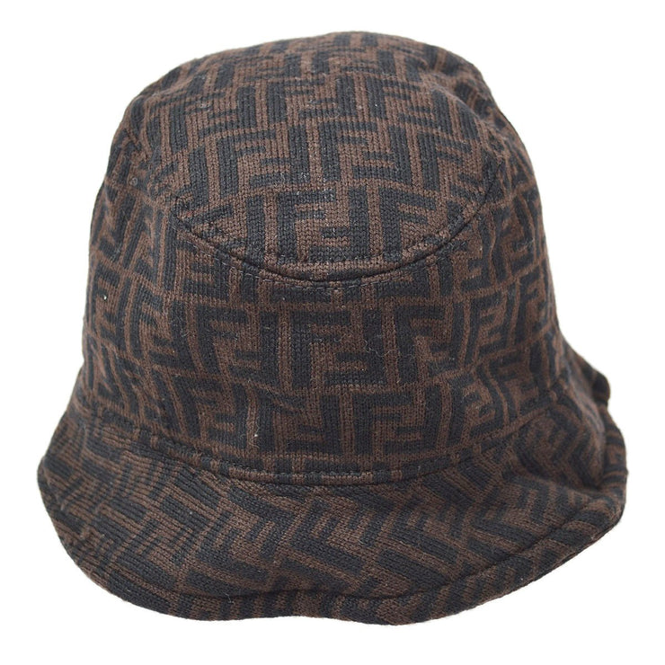 FENDI Zucca Pattern Hat Black Brown 