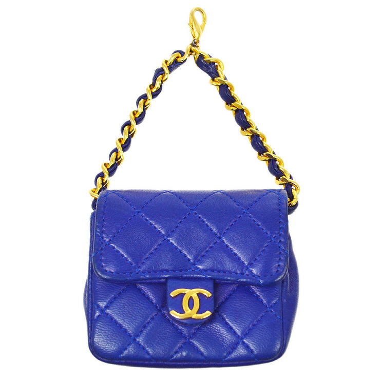 chanel blue pouch