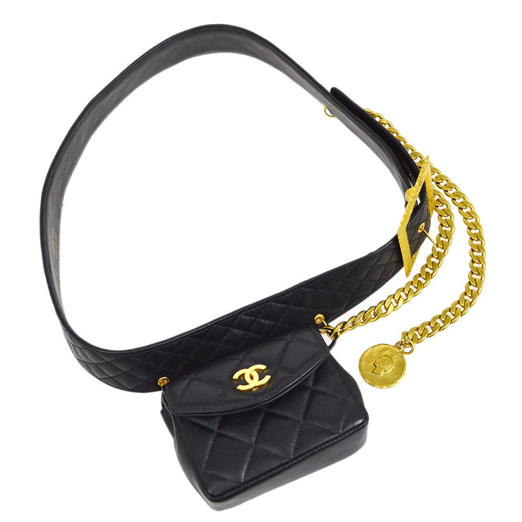 Belt bag  Grained shiny calfskin  goldtone metal black  Fashion   CHANEL