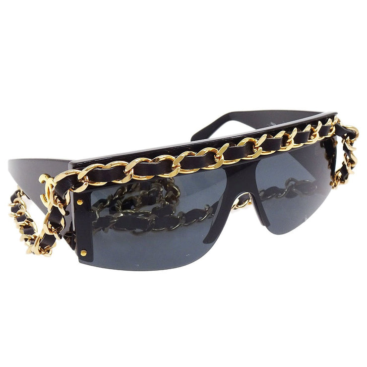 CHANEL black and silver sunglasses on a chain  Loop Generation