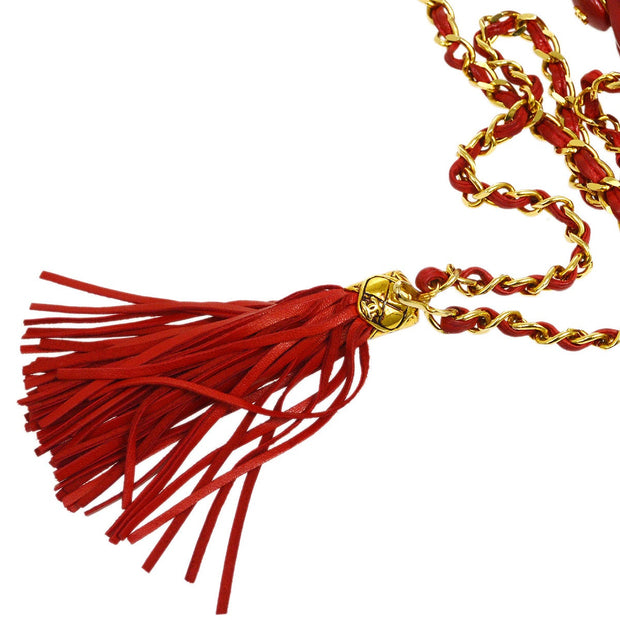 CHANEL 1989-1991 Red Wool Belt Bag