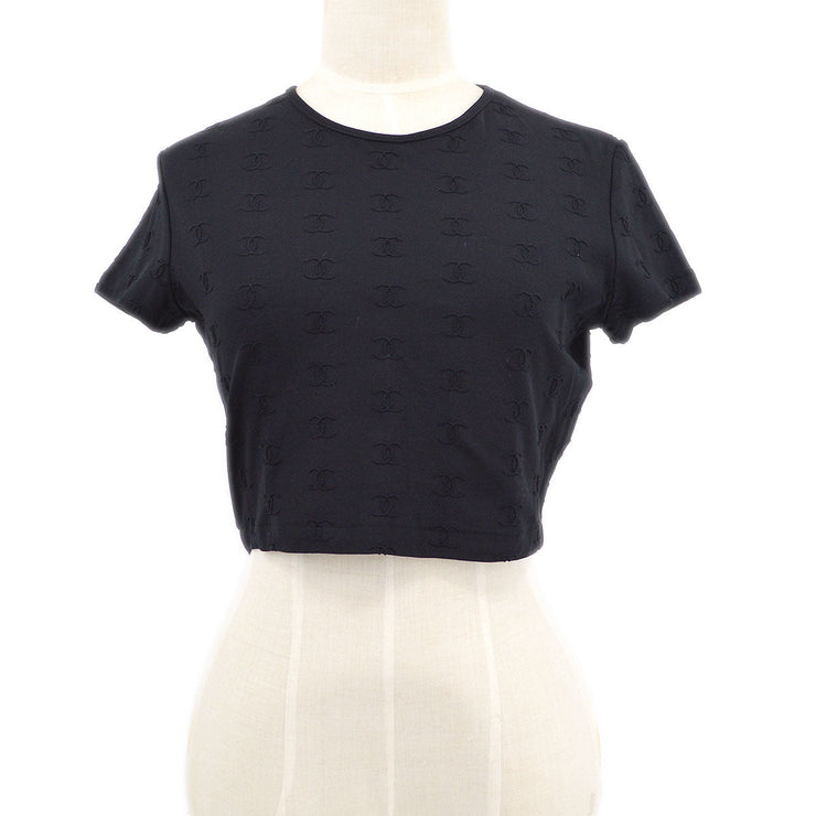 #40 Round Neck Short Sleeve Tops T-Shirt Black – AMORE Vintage Tokyo