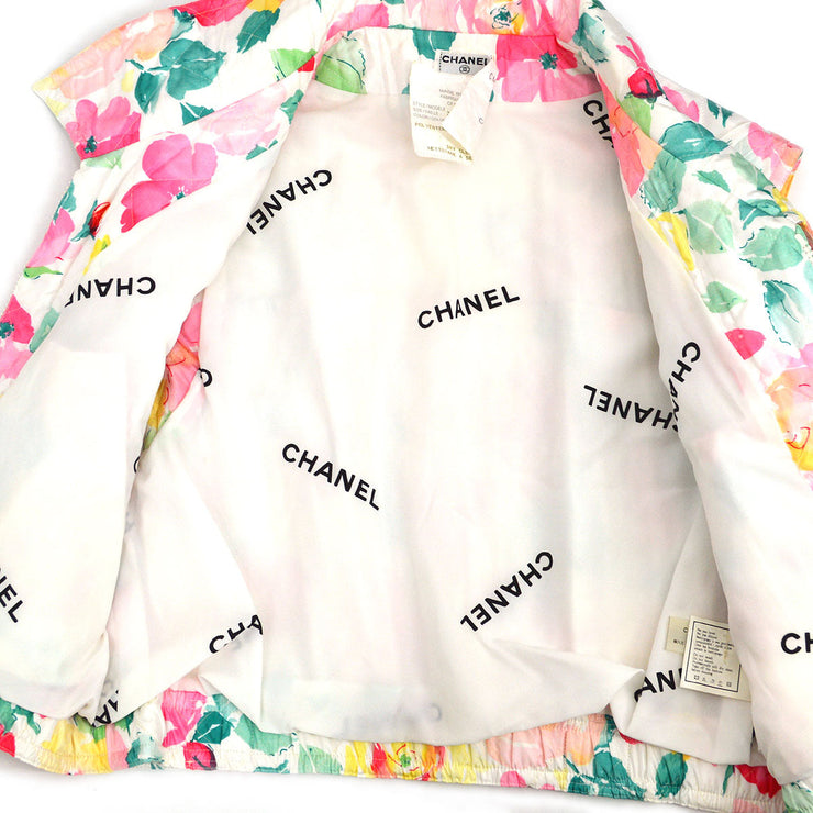 CHANEL 1995 Spring floral diamond-quilted vest #38