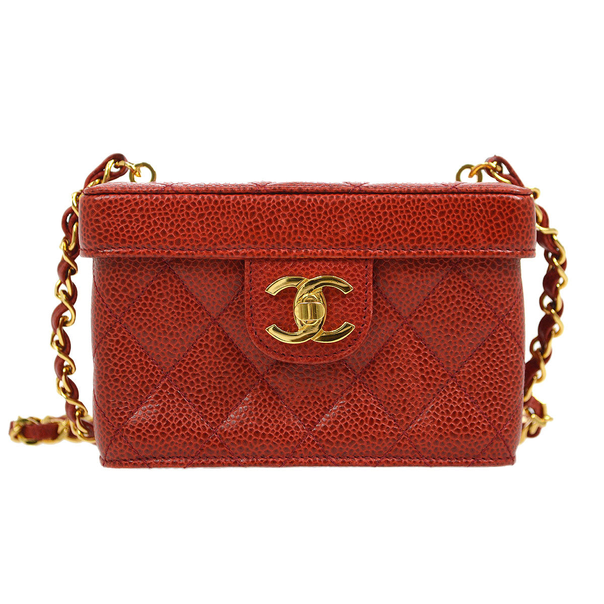 image of CHANEL * 1991-1994 Shoulder Bag Micro Red Caviar