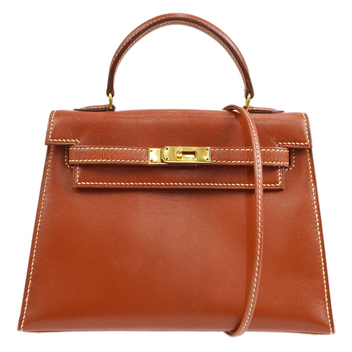 image of Hermes * Vintage Kelly 15 Brique Box calf