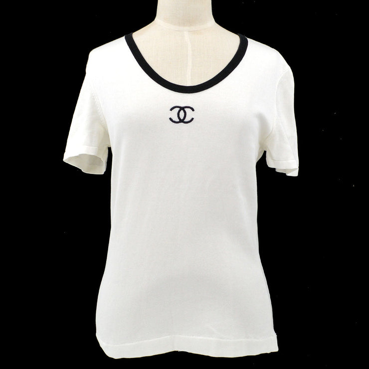 Tshirt Chanel White size 38 FR in Cotton  22684456