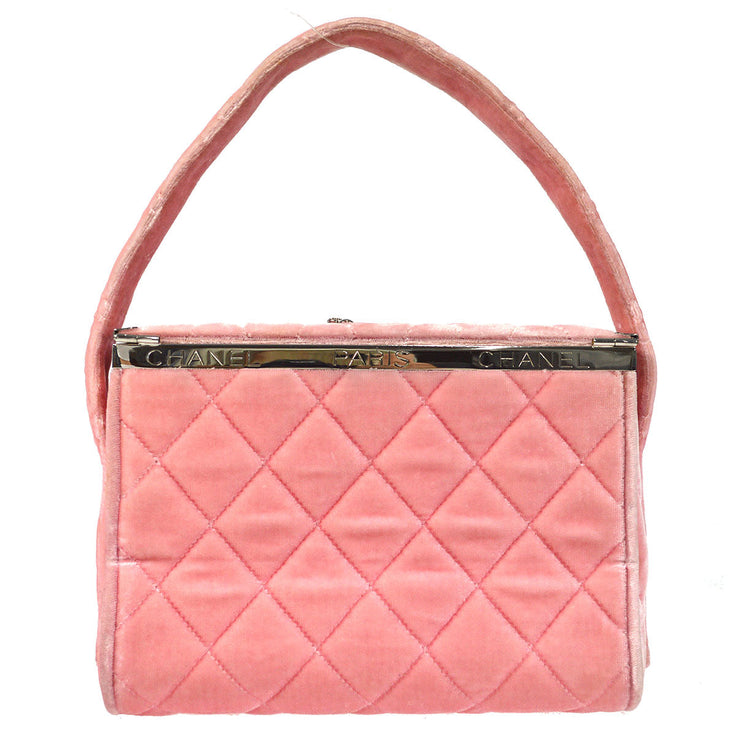 Chanel Boy Wallet on Chain Quilted Woc Pink Velvet Cross Body Bag   MyDesignerly