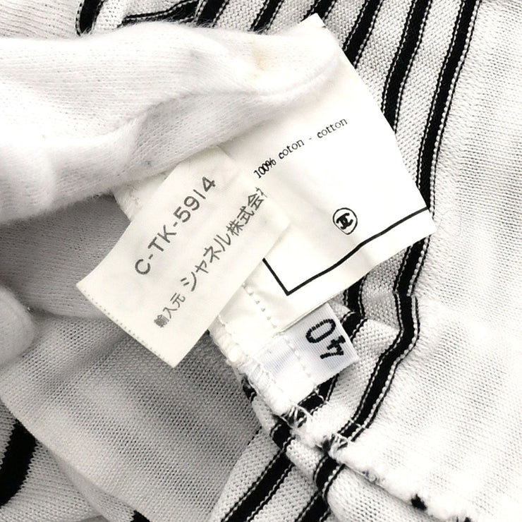 CHANEL #40 Striped Sleeveless Tops White Black – AMORE Vintage Tokyo