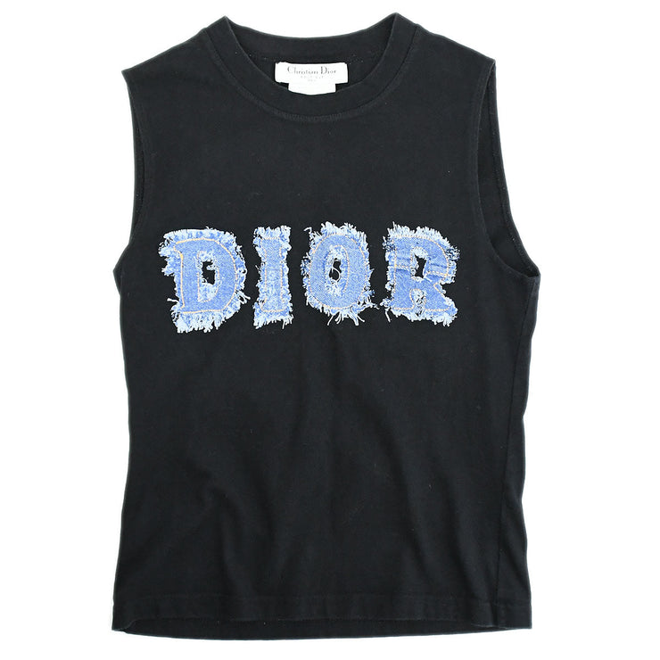 DIOR VINTAGE NOT WAR BLACK TANK TOP SHIRT (SIZE 42) - CRTBLNCHSHP